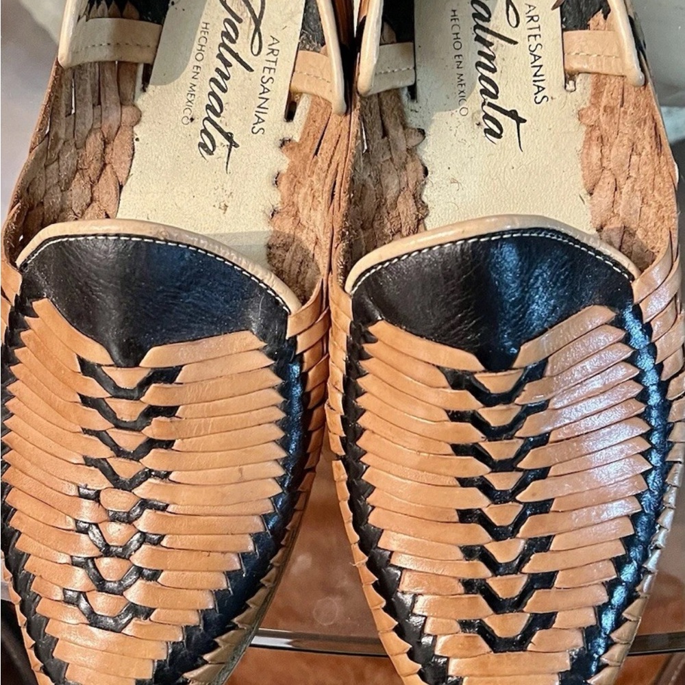 Tan and Black Loafers